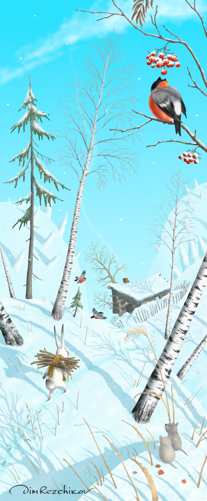 Тени на снегу )