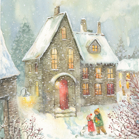 Англия. Зима. Зимний пейзаж.