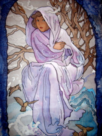 Зима.По мотивам А.Мухи.