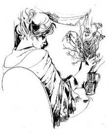 Женщина и цветы