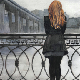 Девушка у моста