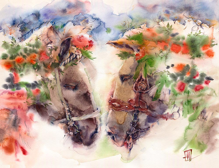 Баварские лошади