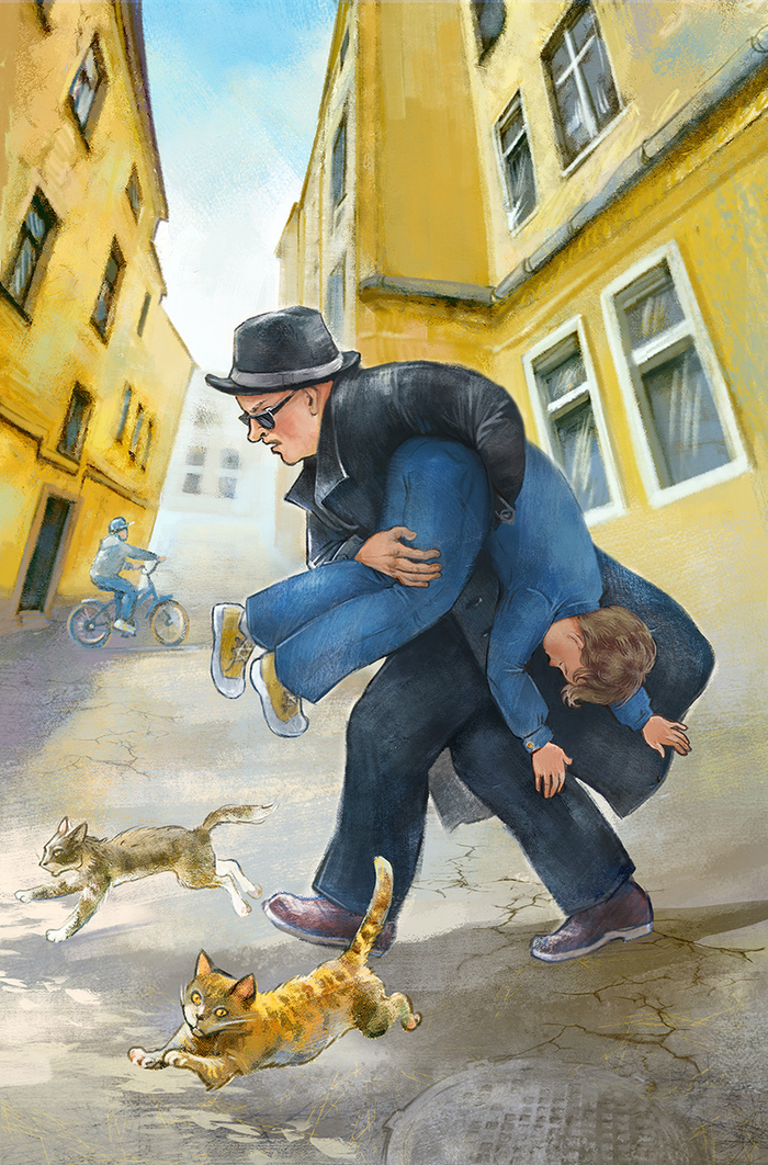 Весельчак-У несёт бесчувственного Колю