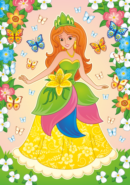 Принцесса Лето. Аппликация со стразами