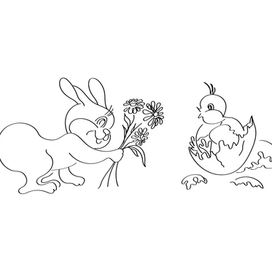 Зайчонок и цыпленок :-)