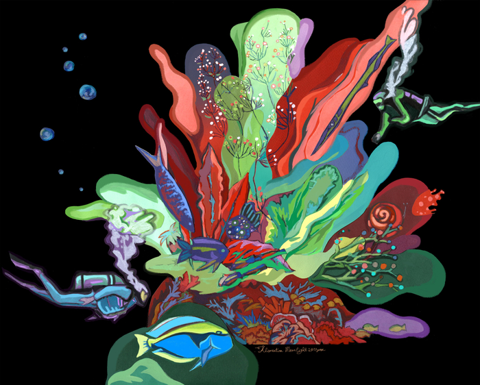 Среди водорослей. Подводный укроп