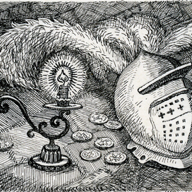 Иллюстрация к произведению А.С. Пушкина "Скупой рыцарь"  