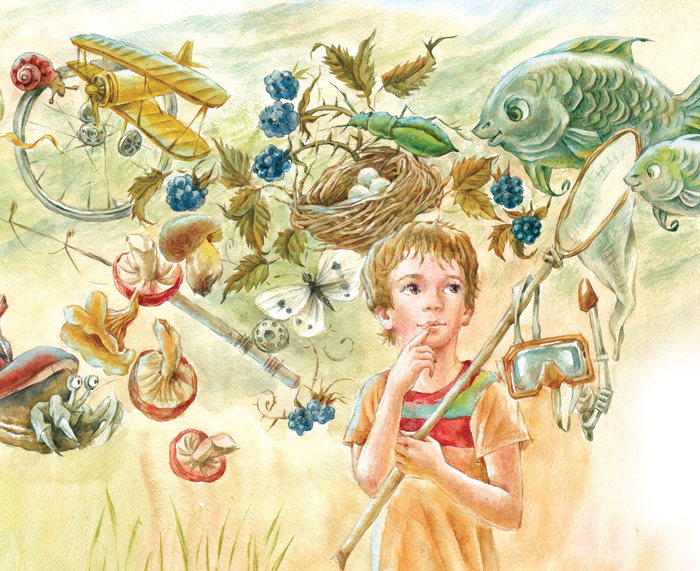 С мыслями о лете... Иллюстрация к стихотворению.