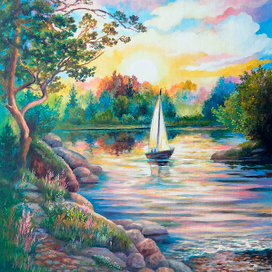 Яркий рассвет после черной ночи