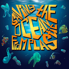 Спасение океана от пластика | леттеринг