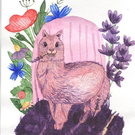 лавандовая лама