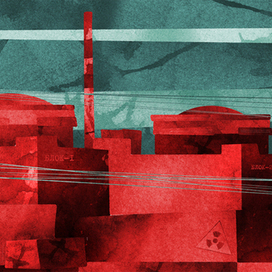 кубистическая АЭС и  советская газета 