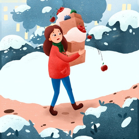 Полосная иллюстрация для детской книги