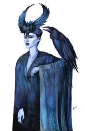 Lady with a raven