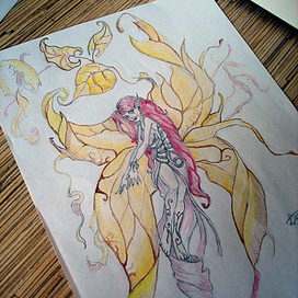 Фея цветными карандашами. 