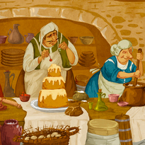 фрагмент оформления магазина отдел "выпечка"