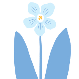 Полевой цветок. Минимализм