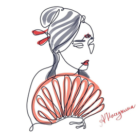 Японка с веером