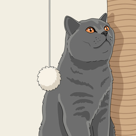 Иллюстрация из КотоКафе города Екатеринбурга.