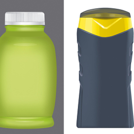 Визуализация, флаконы (пластик)