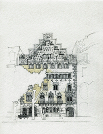 Best friend at Casa Batlló. Casa Amatller. 