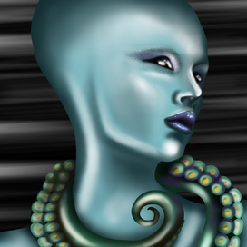 Инопланетянка с ожерельем из щупалец