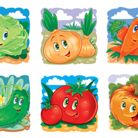 Весёлые овощи