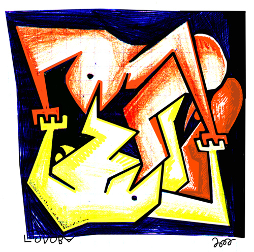 Борьба двух существ