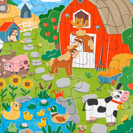 Иллюстрация для пазла "На ферме"