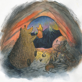 Медведь скалолаз