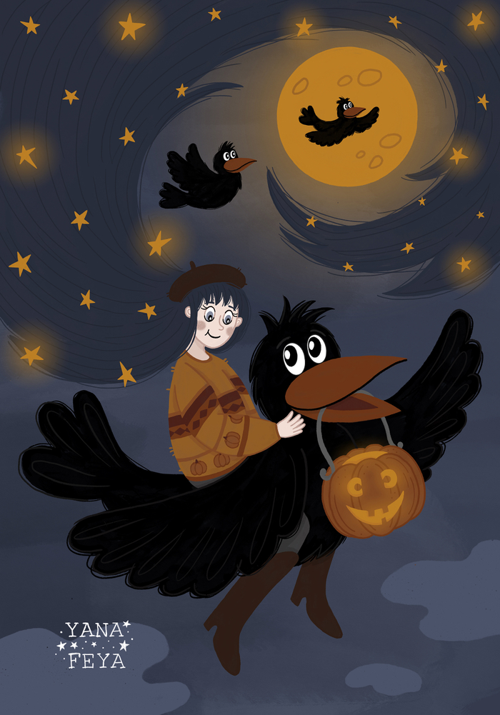 Девушка, которая покровительствует птицам и носит звезды в волосах