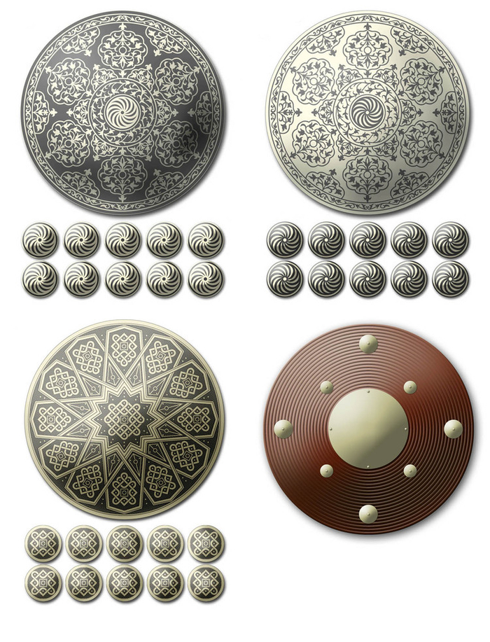 Умбон и розетки. реконструкция