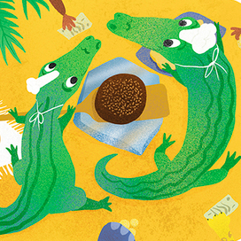 Енотная считалочка. Крокодилы пекут хлеб