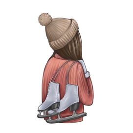 Девушка с коньками