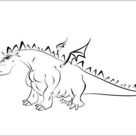 Набросок персонажа "Дракон качек"