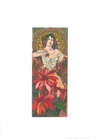 Альфонс Муха (копия под витраж)