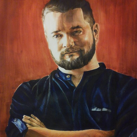 Алексей. Бумага, акварель, акв. карандаши. 55*75 см