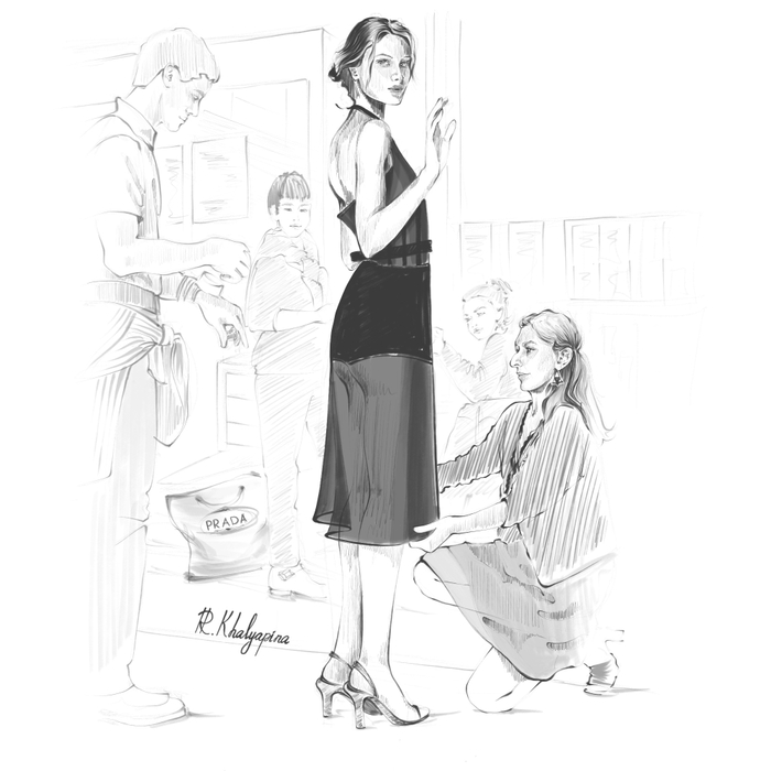 Редакционная fashion-иллюстрация для digital-журнала