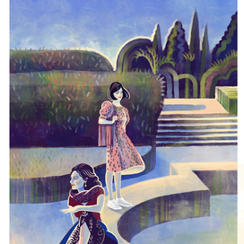 Таня и Катя в октябре в Сочи до войны