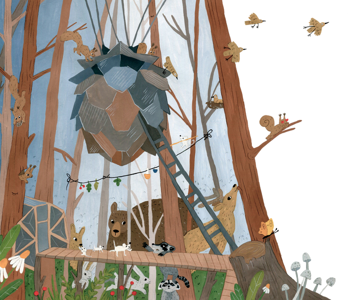 Иллюстрация "Дом-шишка".