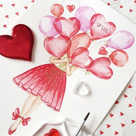 девушка с шариками