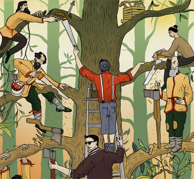 Про то как старшее поколение обучает молодое 