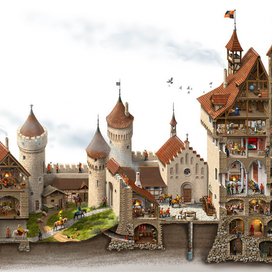 Замок в разрезе