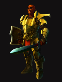 Воин в доспехах