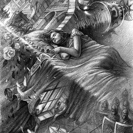 Иллюстрация к роману Р. Суржикова "Кукла на троне".