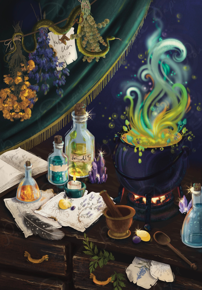 Серия открыток «Зеленая магия»изд. АСТ