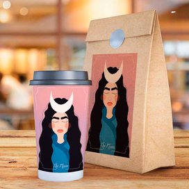 Мок-ап с векторной иллюстрацией