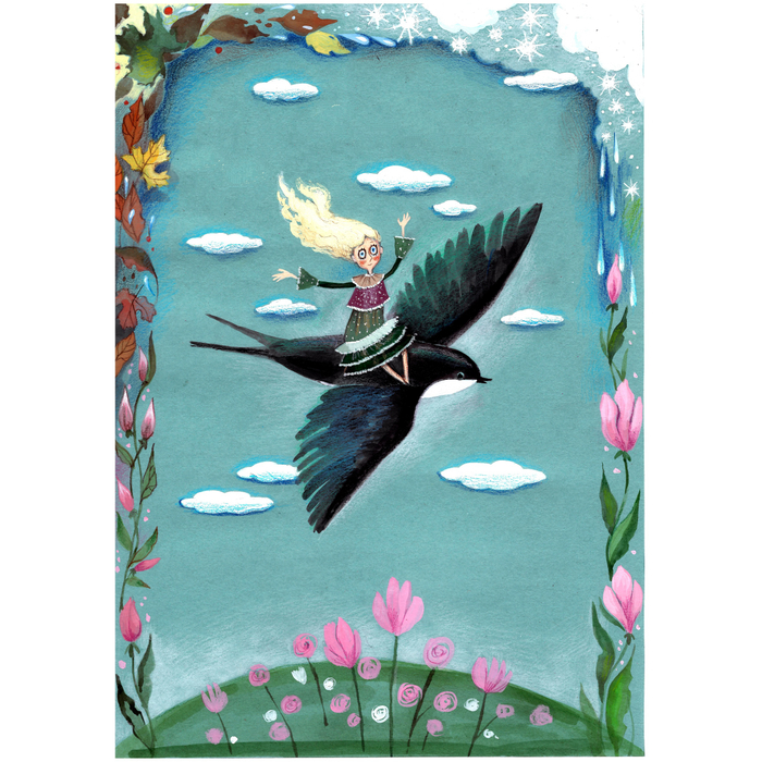 Эскиз афиши "Дюймовочка" Витебский театр кукол "Лялька"