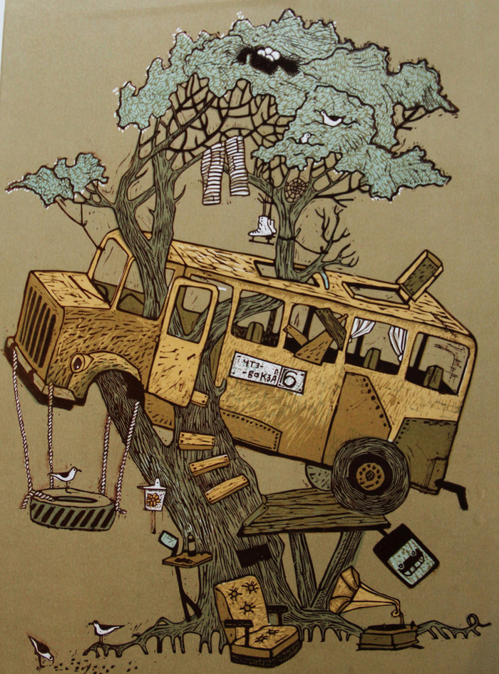 Из серии "Небывалое" лист "Врастаем"