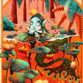 Работа для челленджа mermayю. Русалка Царевна-лягушка